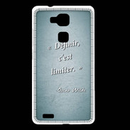 Coque Huawei Ascend Mate 7 Définir Turquoise Citation Oscar Wilde