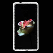 Coque Huawei Ascend Mate 7 Belle rose sur fond noir PR