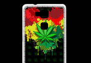 Coque Huawei Ascend Mate 7 Feuille de cannabis et cœur Rasta