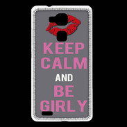 Coque Huawei Ascend Mate 7 Keep Calm Girl Gris