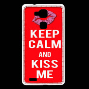 Coque Huawei Ascend Mate 7 Keep Calm Kiss me Rouge
