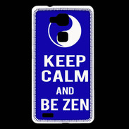 Coque Huawei Ascend Mate 7 Keep Calm Be Zen Bleu