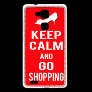 Coque Huawei Ascend Mate 7 Keep Calm Go Shopping Rouge