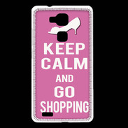 Coque Huawei Ascend Mate 7 Keep Calm Go Shopping Rose