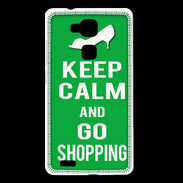Coque Huawei Ascend Mate 7 Keep Calm Go Shopping Vert