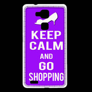 Coque Huawei Ascend Mate 7 Keep Calm Go Shopping Violet