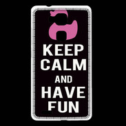 Coque Huawei Ascend Mate 7 Keep Calm Have fun Noir