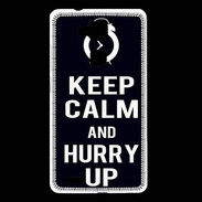 Coque Huawei Ascend Mate 7 Keep Calm Hurry up Noir