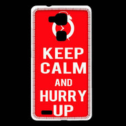 Coque Huawei Ascend Mate 7 Keep Calm Hurry up Rouge