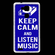 Coque Huawei Ascend Mate 7 Keep Calm Listen music Bleu