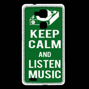 Coque Huawei Ascend Mate 7 Keep Calm Listen music Vert