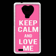 Coque Huawei Ascend Mate 7 Keep Calm Love me Rose