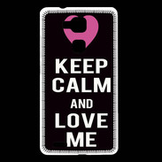 Coque Huawei Ascend Mate 7 Keep Calm Love Noir