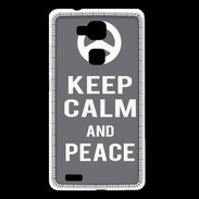 Coque Huawei Ascend Mate 7 Keep Calm Peace Gris