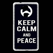 Coque Huawei Ascend Mate 7 Keep Calm Peace Noir