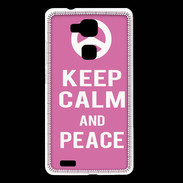 Coque Huawei Ascend Mate 7 Keep Calm Peace Rose