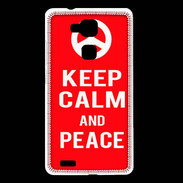 Coque Huawei Ascend Mate 7 Keep Calm Peace Rouge