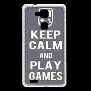 Coque Huawei Ascend Mate 7 Keep Calm Play games Gris