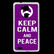 Coque Huawei Ascend Mate 7 Keep Calm Peace Violet