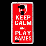 Coque Huawei Ascend Mate 7 Keep Calm Play games Rouge