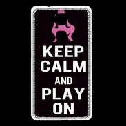 Coque Huawei Ascend Mate 7 Keep Calm Play on Noir