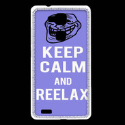 Coque Huawei Ascend Mate 7 Keep Calm Reelax Bleu