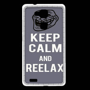 Coque Huawei Ascend Mate 7 Keep Calm Reelax Gris