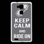 Coque Huawei Ascend Mate 7 Keep Calm Ride on Gris