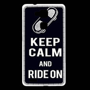 Coque Huawei Ascend Mate 7 Keep Calm Ride on Noir