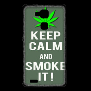 Coque Huawei Ascend Mate 7 Keep Calm Smoke it Gris