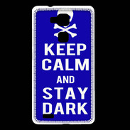 Coque Huawei Ascend Mate 7 Keep Calm Stay dark Bleu