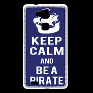 Coque Huawei Ascend Mate 7 Keep Calm Be a Pirate Bleu