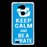 Coque Huawei Ascend Mate 7 Keep Calm Be a Pirate Cyan