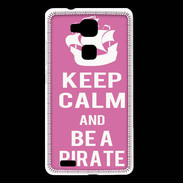 Coque Huawei Ascend Mate 7 Keep Calm Be a Pirate Rose