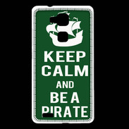 Coque Huawei Ascend Mate 7 Keep Calm Be a Pirate Vert