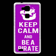 Coque Huawei Ascend Mate 7 Keep Calm Be a Pirate Violet