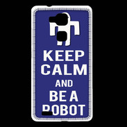 Coque Huawei Ascend Mate 7 Keep Calm Be a Robot Bleu