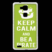 Coque Huawei Ascend Mate 7 Keep Calm Be a Pirate Vert pomme