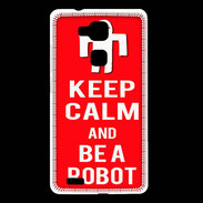 Coque Huawei Ascend Mate 7 Keep Calm Be a Robot Rouge