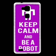 Coque Huawei Ascend Mate 7 Keep Calm Be a Robot Violet