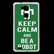 Coque Huawei Ascend Mate 7 Keep Calm Be a Robot Vert
