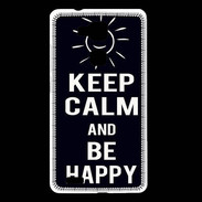Coque Huawei Ascend Mate 7 Keep Calm Be Happy Noir