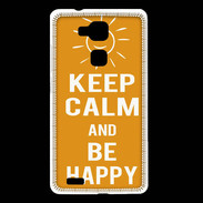 Coque Huawei Ascend Mate 7 Keep Calm Be Happy Orange