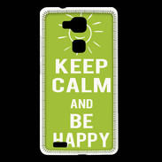 Coque Huawei Ascend Mate 7 Keep Calm Be Happy Vert pomme