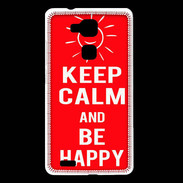 Coque Huawei Ascend Mate 7 Keep Calm Be Happy Rouge