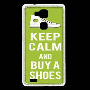 Coque Huawei Ascend Mate 7 Keep Calm Buy Shoes Vert Pomme