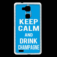 Coque Huawei Ascend Mate 7 Keep Calm Drink champagne Cyan
