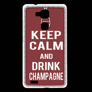 Coque Huawei Ascend Mate 7 Keep Calm Drink Champagne Brique