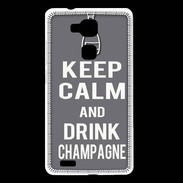 Coque Huawei Ascend Mate 7 Keep Calm Drink champagne Gris