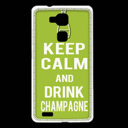 Coque Huawei Ascend Mate 7 Keep Calm Drink champagne Vert pomme
